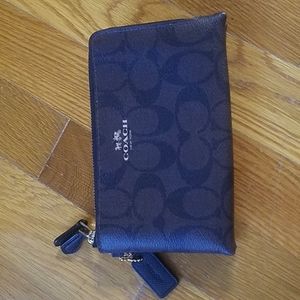 Coach Signature logo Wallet Brown